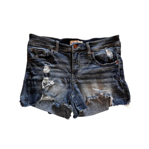 BKE Victoria Distressed Cutoff Denim Shorts Size 28 Womens Casual Summer Style - Picture 1 of 8